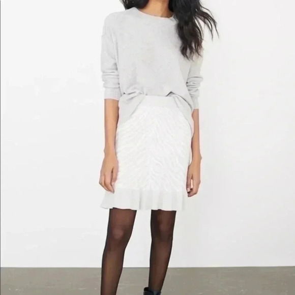 Anthropologie Dresses & Skirts - Dolan Anthropologie ruffle zebra skirt